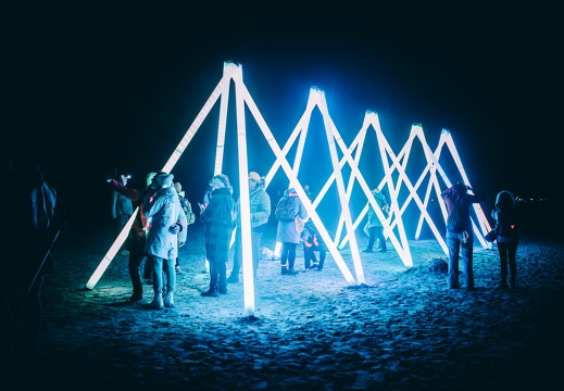 Zandvoort Light Walk - Lichtkunstwerk op het strand