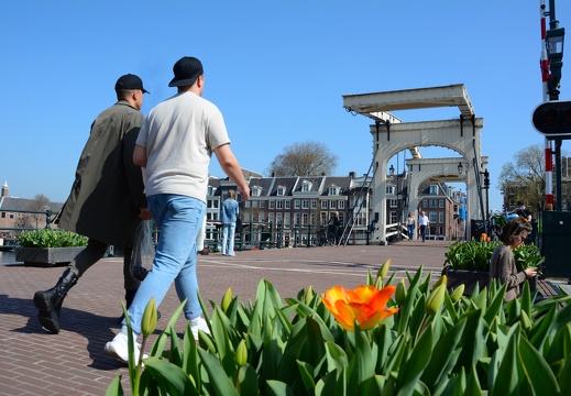 Guys walking on the Magere brug ©Pauline-Arkesteijn