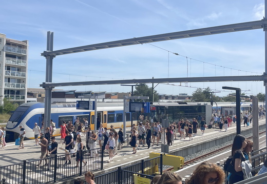 Station Zandvoort trein drukte