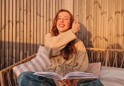 Reading at the beach Boulevard 5 Zandvoort